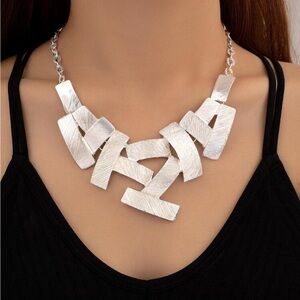 Silver Geometric Necklace